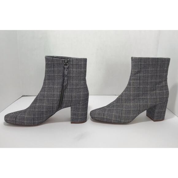 Splendid Shoes - Womens Splendid Heather Heeled Boot SZ9.5 Plaid/Tweed Mid Calf Bootie Clueless